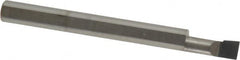 Accupro - 0.16" Min Bore Diam, 0.4" Max Bore Depth, 3/16 Shank Diam, Corner Radius Boring Bar - 0.005 to 0.008" Corner Radius, Right Hand Cut, Solid Carbide, Bright Finish - Exact Tooling