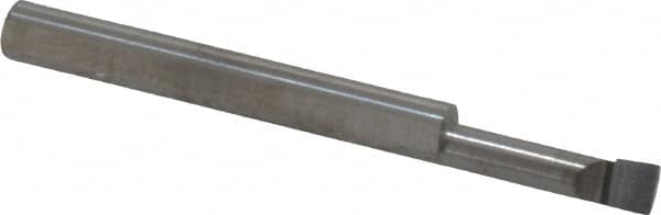 Accupro - 0.16" Min Bore Diam, 0.6" Max Bore Depth, 3/16 Shank Diam, Corner Radius Boring Bar - 0.005 to 0.008" Corner Radius, Right Hand Cut, Solid Carbide, Bright Finish - Exact Tooling