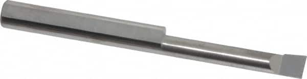Accupro - 0.16" Min Bore Diam, 0.9" Max Bore Depth, 3/16 Shank Diam, Corner Radius Boring Bar - 0.005 to 0.008" Corner Radius, Right Hand Cut, Solid Carbide, Bright Finish - Exact Tooling