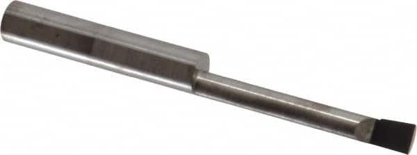 Accupro - 0.18" Min Bore Diam, 1-1/4" Max Bore Depth, 1/4 Shank Diam, Corner Radius Boring Bar - 0.005 to 0.008" Corner Radius, Right Hand Cut, Solid Carbide, Bright Finish - Exact Tooling