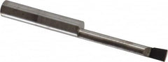 Accupro - 0.18" Min Bore Diam, 1-1/4" Max Bore Depth, 1/4 Shank Diam, Corner Radius Boring Bar - 0.005 to 0.008" Corner Radius, Right Hand Cut, Solid Carbide, Bright Finish - Exact Tooling