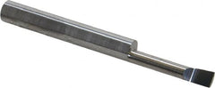 Accupro - 0.18" Min Bore Diam, 0.9" Max Bore Depth, 1/4 Shank Diam, Corner Radius Boring Bar - 0.005 to 0.008" Corner Radius, Right Hand Cut, Solid Carbide, Bright Finish - Exact Tooling