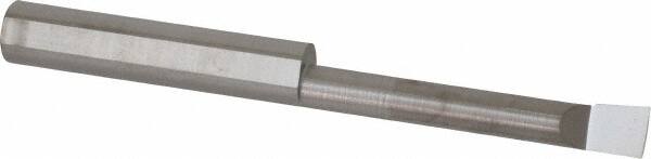 Accupro - 0.2" Min Bore Diam, 1.3" Max Bore Depth, 1/4 Shank Diam, Corner Radius Boring Bar - 0.005 to 0.008" Corner Radius, Right Hand Cut, Solid Carbide, Bright Finish - Exact Tooling