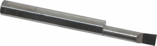 Accupro - 0.2" Min Bore Diam, 0.8" Max Bore Depth, 1/4 Shank Diam, Corner Radius Boring Bar - 0.005 to 0.008" Corner Radius, Right Hand Cut, Solid Carbide, Bright Finish - Exact Tooling