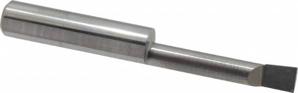 Accupro - 0.23" Min Bore Diam, 1.2" Max Bore Depth, 5/16 Shank Diam, Corner Radius Boring Bar - 0.005 to 0.008" Corner Radius, Right Hand Cut, Solid Carbide, Bright Finish - Exact Tooling