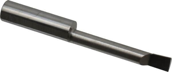 Accupro - 0.23" Min Bore Diam, 1.4" Max Bore Depth, 5/16 Shank Diam, Corner Radius Boring Bar - 0.005 to 0.008" Corner Radius, Right Hand Cut, Solid Carbide, Bright Finish - Exact Tooling