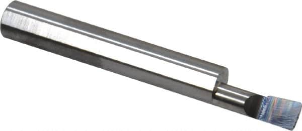 Accupro - 0.23" Min Bore Diam, 0.6" Max Bore Depth, 5/16 Shank Diam, Corner Radius Boring Bar - 0.005 to 0.008" Corner Radius, Right Hand Cut, Solid Carbide, Bright Finish - Exact Tooling