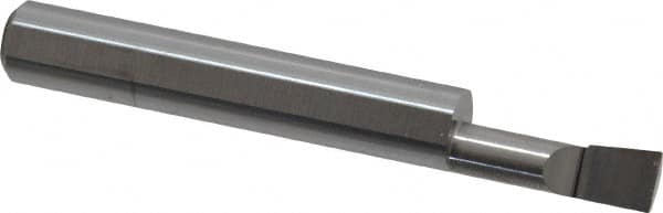 Accupro - 0.23" Min Bore Diam, 0.7" Max Bore Depth, 5/16 Shank Diam, Corner Radius Boring Bar - 0.005 to 0.008" Corner Radius, Right Hand Cut, Solid Carbide, Bright Finish - Exact Tooling