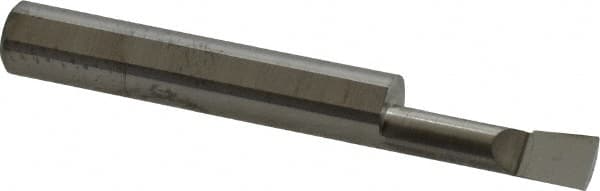 Accupro - 0.23" Min Bore Diam, 0.8" Max Bore Depth, 5/16 Shank Diam, Corner Radius Boring Bar - 0.005 to 0.008" Corner Radius, Right Hand Cut, Solid Carbide, Bright Finish - Exact Tooling