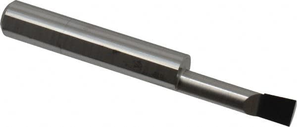 Accupro - 0.23" Min Bore Diam, 0.9" Max Bore Depth, 5/16 Shank Diam, Corner Radius Boring Bar - 0.005 to 0.008" Corner Radius, Right Hand Cut, Solid Carbide, Bright Finish - Exact Tooling