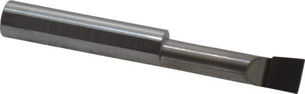 Accupro - 0.29" Min Bore Diam, 1.1" Max Bore Depth, 5/16 Shank Diam, Corner Radius Boring Bar - 0.005 to 0.008" Corner Radius, Right Hand Cut, Solid Carbide, Bright Finish - Exact Tooling