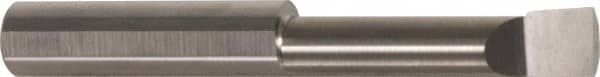 Accupro - 0.49" Min Bore Diam, 1-1/4" Max Bore Depth, 1/2 Shank Diam, Corner Radius Boring Bar - 0.005 to 0.008" Corner Radius, Right Hand Cut, Solid Carbide, Bright Finish - Exact Tooling