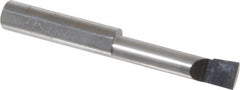 Accupro - 0.29" Min Bore Diam, 1-1/4" Max Bore Depth, 5/16 Shank Diam, Corner Radius Boring Bar - 0.005 to 0.008" Corner Radius, Right Hand Cut, Solid Carbide, Bright Finish - Exact Tooling