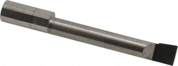 Accupro - 0.29" Min Bore Diam, 1-3/4" Max Bore Depth, 5/16 Shank Diam, Corner Radius Boring Bar - 0.005 to 0.008" Corner Radius, Right Hand Cut, Solid Carbide, Bright Finish - Exact Tooling