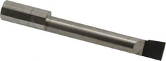 Accupro - 0.29" Min Bore Diam, 1-3/4" Max Bore Depth, 5/16 Shank Diam, Corner Radius Boring Bar - 0.005 to 0.008" Corner Radius, Right Hand Cut, Solid Carbide, Bright Finish - Exact Tooling