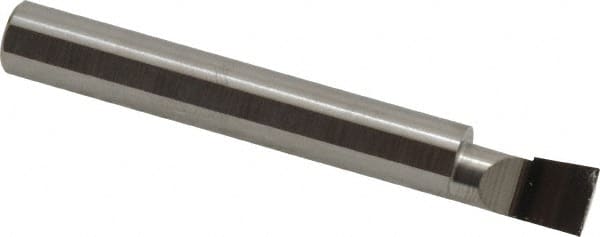 Accupro - 0.29" Min Bore Diam, 1/2" Max Bore Depth, 5/16 Shank Diam, Corner Radius Boring Bar - 0.005 to 0.008" Corner Radius, Right Hand Cut, Solid Carbide, Bright Finish - Exact Tooling