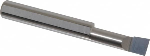 Accupro - 0.29" Min Bore Diam, 0.9" Max Bore Depth, 5/16 Shank Diam, Corner Radius Boring Bar - 0.005 to 0.008" Corner Radius, Right Hand Cut, Solid Carbide, Bright Finish - Exact Tooling