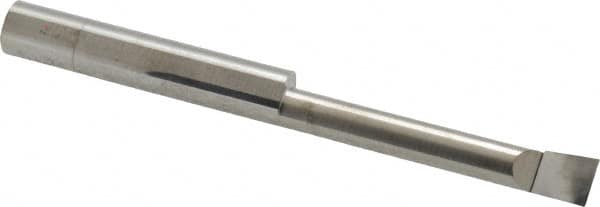 Accupro - 0.32" Min Bore Diam, 2" Max Bore Depth, 3/8 Shank Diam, Corner Radius Boring Bar - 0.005 to 0.008" Corner Radius, Right Hand Cut, Solid Carbide, Bright Finish - Exact Tooling
