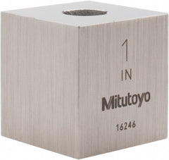 Mitutoyo - 1" Square Steel Gage Block - Accuracy Grade 0, Includes Certificate of Inspection - Exact Tooling