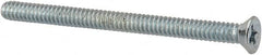Value Collection - #4-40 UNC, 1-1/2" OAL Phillips Drive Machine Screw - Flat Head, Grade J82 Steel, Zinc-Plated Finish, Without Washer - Exact Tooling