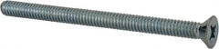 Value Collection - 1/4-20 UNC, 3-1/2" OAL Phillips Drive Machine Screw - Flat Head, Grade J82 Steel, Zinc-Plated Finish, Without Washer - Exact Tooling