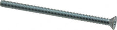 Value Collection - 1/4-20 UNC, 4" OAL Phillips Drive Machine Screw - Flat Head, Grade J82 Steel, Zinc-Plated Finish, Without Washer - Exact Tooling