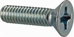 Value Collection - 5/16-18 UNC, 1-1/4" OAL Phillips Drive Machine Screw - Flat Head, Grade J82 Steel, Zinc-Plated Finish, Without Washer - Exact Tooling
