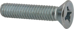 Value Collection - 5/16-18 UNC, 1-1/2" OAL Phillips Drive Machine Screw - Flat Head, Grade J82 Steel, Zinc-Plated Finish, Without Washer - Exact Tooling