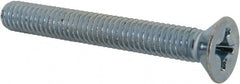Value Collection - 5/16-18 UNC, 2-1/2" OAL Phillips Drive Machine Screw - Flat Head, Grade J82 Steel, Zinc-Plated Finish, Without Washer - Exact Tooling