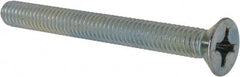 Value Collection - 5/16-18 UNC, 3" OAL Phillips Drive Machine Screw - Flat Head, Grade J82 Steel, Zinc-Plated Finish, Without Washer - Exact Tooling