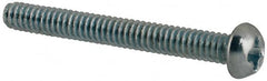 Value Collection - #2-56 UNC, 3/4" Length Under Head Phillips Drive Machine Screw - Round Head, Grade J82 Steel, Zinc-Plated Finish, Without Washer - Exact Tooling