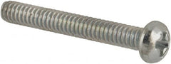 Value Collection - #3-48 UNC, 3/4" Length Under Head Phillips Drive Machine Screw - Round Head, Grade J82 Steel, Zinc-Plated Finish, Without Washer - Exact Tooling