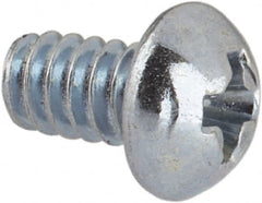 Value Collection - #4-40 UNC, 3/16" Length Under Head Phillips Drive Machine Screw - Round Head, Grade J82 Steel, Zinc-Plated Finish, Without Washer - Exact Tooling