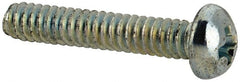Value Collection - #4-40 UNC, 5/8" Length Under Head Phillips Drive Machine Screw - Round Head, Grade J82 Steel, Zinc-Plated Finish, Without Washer - Exact Tooling