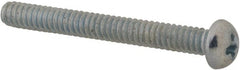 Value Collection - #4-40 UNC, 1" Length Under Head Phillips Drive Machine Screw - Round Head, Grade J82 Steel, Zinc-Plated Finish, Without Washer - Exact Tooling