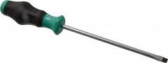 Wera - 287mm OAL Standard Slotted Screwdriver - 175mm Blade Length, Round Shank, Ergonomic Handle - Exact Tooling
