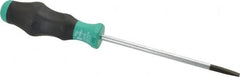 Wera - 223mm OAL Standard Slotted Screwdriver - 125mm Blade Length, Round Shank, Ergonomic Handle - Exact Tooling