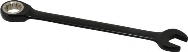Proto - 14mm 12 Point Combination Wrench - 15° Head Angle, 7-1/2" OAL, Steel, Black Chrome Finish - Exact Tooling