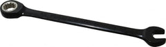 Proto - 3/8" 12 Point Combination Wrench - 15° Head Angle, 6-1/4" OAL, Steel, Black Chrome Finish - Exact Tooling