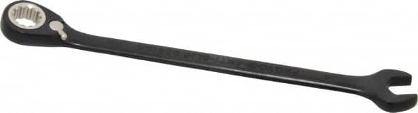 Proto - 8mm 12 Point Combination Wrench - 15° Head Angle, 5-1/2" OAL, Steel, Black Chrome Finish - Exact Tooling