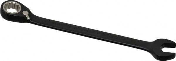 Proto - 12mm 12 Point Combination Wrench - 15° Head Angle, 6-3/4" OAL, Steel, Black Chrome Finish - Exact Tooling