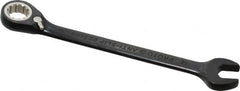 Proto - 14mm 12 Point Combination Wrench - 15° Head Angle, 7-1/2" OAL, Steel, Black Chrome Finish - Exact Tooling