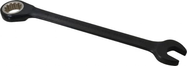 Proto - 16mm 12 Point Combination Wrench - 15° Head Angle, 8-3/16" OAL, Steel, Black Chrome Finish - Exact Tooling