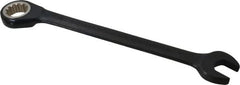 Proto - 16mm 12 Point Combination Wrench - 15° Head Angle, 8-3/16" OAL, Steel, Black Chrome Finish - Exact Tooling