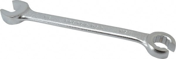 Proto - 1/2 x 1/2", Satin Finish, Combination Flare Nut Wrench - 12 Points, 6-7/16" OAL, Steel, Double End Head - Exact Tooling