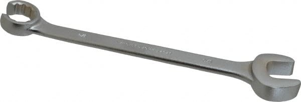 Proto - 3/4 x 3/4", Satin Finish, Combination Flare Nut Wrench - 12 Points, 9-3/16" OAL, Steel, Double End Head - Exact Tooling
