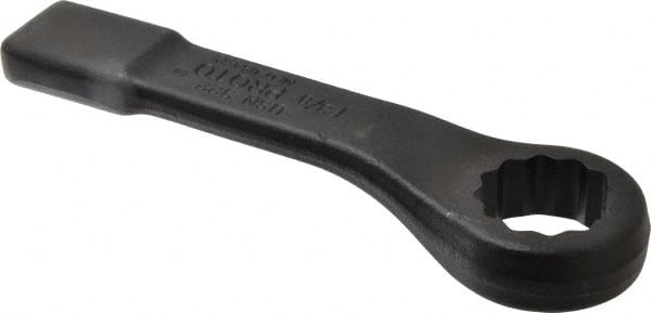 Proto - 1-3/8" 12 Point Striking Box Wrench - Single End, 2-3/8" Head Diam x 7/8" Head Thickness, 8-3/8" OAL, Steel, Black Finish - Exact Tooling
