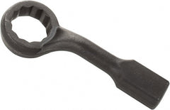 Proto - 3-7/8" 12 Point Striking Box Wrench - Single End, 6-1/4" Head Diam x 2-3/8" Head Thickness, 18" OAL, Steel, Black Finish, 60° Offset - Exact Tooling
