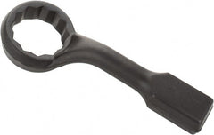 Proto - 4-1/4" 12 Point Striking Box Wrench - Single End, 6-1/4" Head Diam x 2-3/8" Head Thickness, 18" OAL, Steel, Black Finish, 60° Offset - Exact Tooling
