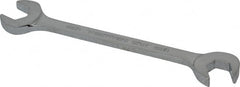 Proto - 12mm Standard Open End Wrench - 5-1/4" OAL, Double End, Chrome Finish, 15° & 60° Head Angle - Exact Tooling